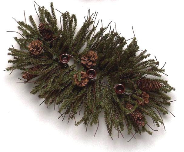 20" Rustic Vienna Twig Christmas Candle Holder Centerpiece - Holds 3 Taper Candles