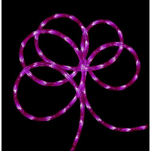 102' Purple Indoor-Outdoor Christmas Rope Lights - 1" Bulb Spacing
