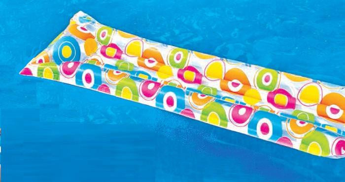 72" Colorful Circle Print Inflatable Air Mattress Swimming Pool Raft