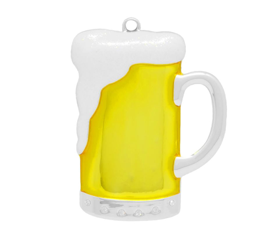 Crystals from Swarovski® Harvey Lewis(TM) Silver Plated Beer Mug Christmas Ornament