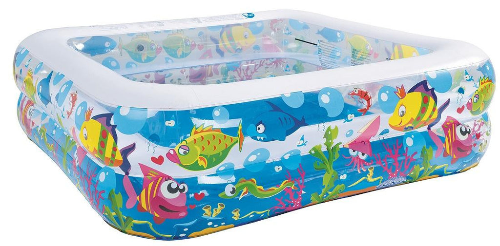 57" Square Sea Life Themed Inflatable Children's Swimming Pool