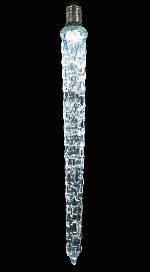 9" Commercial Cool White Steady Burning LED Icicle Christmas Light Bulb