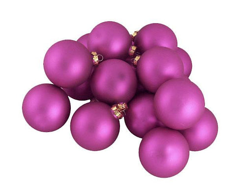 Club Pack of 48 Matte Pink Lolipop Glass Ball Christmas Ornaments 2" (50mm)