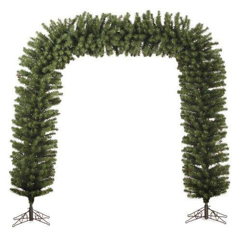 Commercial Size 9' x 8' Green Pine Artificial Christmas Archway - Unlit