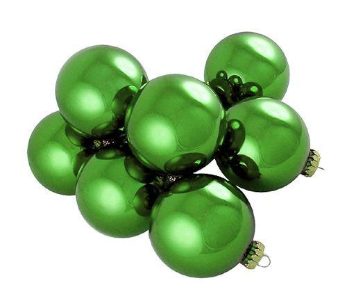 Pack of 16 Shiny Dasher Green Glass Ball Christmas Ornaments 4" (100mm)