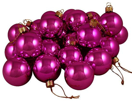 Club Pack of 48 Shiny Fuschia Candy Glass Ball Christmas Ornaments 2" (50mm)