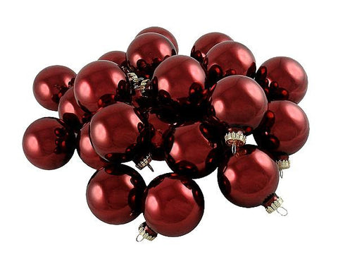 Pack of 36 Shiny Scarlett Red Glass Ball Christmas Ornaments 2.75" (67mm)