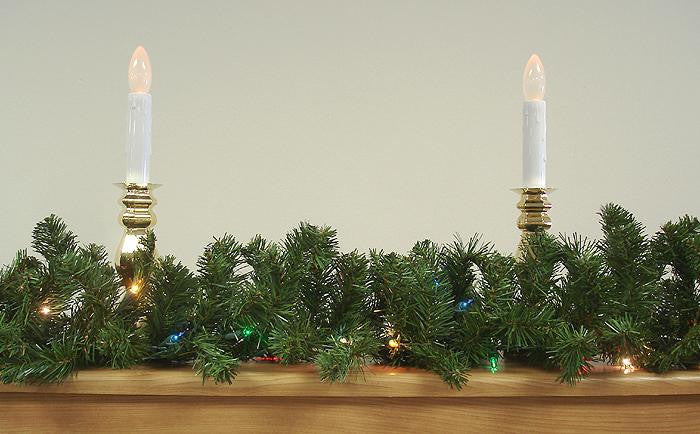 9' x 12" Pre-Lit Green Canadian Pine Artificial Christmas Garland - Multi Lights