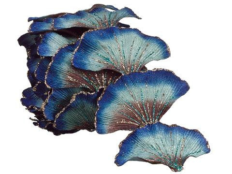 8.5' Regal Peacock Glittering Artificial Ginkgo Leaf Christmas Garland