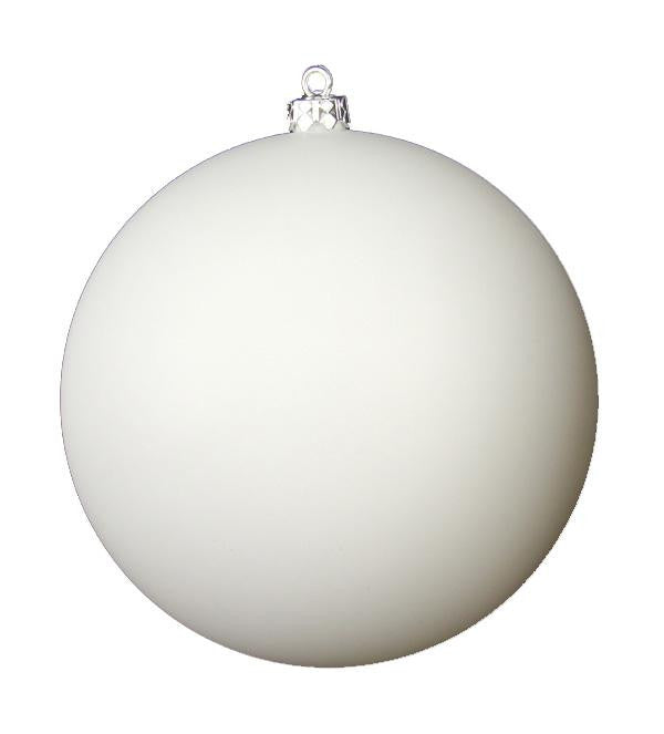 Matte Winter White Commercial Shatterproof Christmas Ball Ornament 8" (200mm)