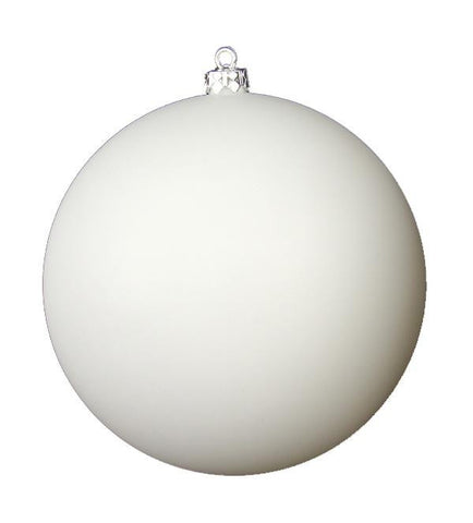 Matte Winter White Commercial Shatterproof Christmas Ball Ornament 8" (200mm)