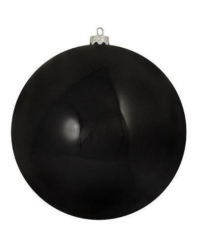 Shiny Jet Black Commercial Shatterproof Christmas Ball Ornament 8" (200mm)