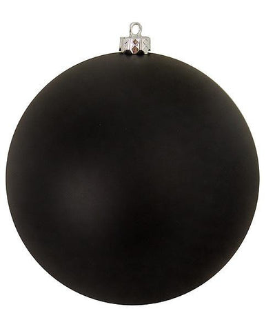 Matte Jet Black Commercial Shatterproof Christmas Ball Ornament 8" (200mm)