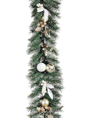 6' x 10" Tiffany Gold Pre-Decorated Artificial Christmas Garland - Unlit