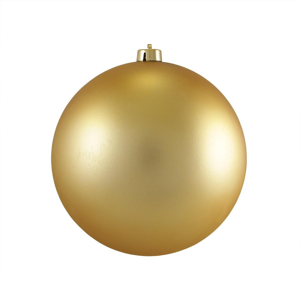 Matte Gold Glamour Commercial Shatterproof Christmas Ball Ornament 10" (250mm)