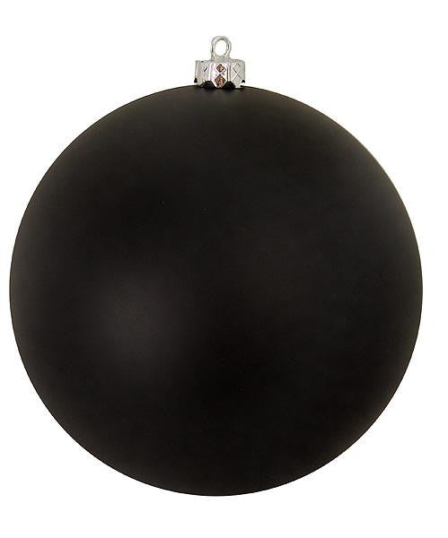 Matte Jet Black Commercial Shatterproof Christmas Ball Ornament 10" (250mm)