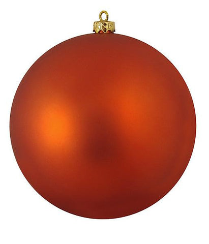 Matte Burnt Orange Commercial Shatterproof Christmas Ball Ornament 10" (250mm)