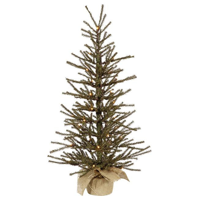 2' Pre-Lit Vienna Twig Artificial Christmas Tree in Burlap Base - Clear Lights