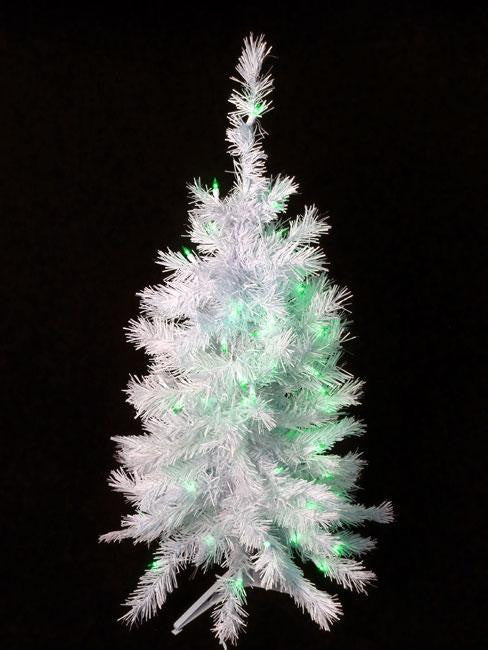 3' Pre-Lit White Artificial Christmas Tree - Green Lights