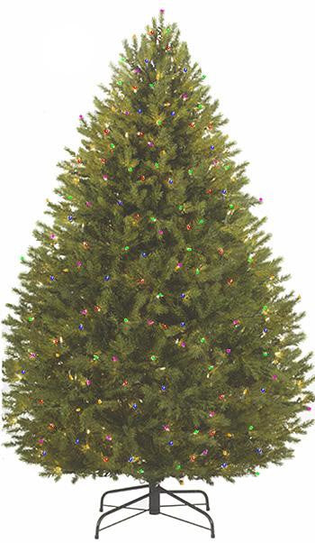 7' Pre-Lit Traditional Pacific Pine Artificial Christmas Tree - Multi Lights