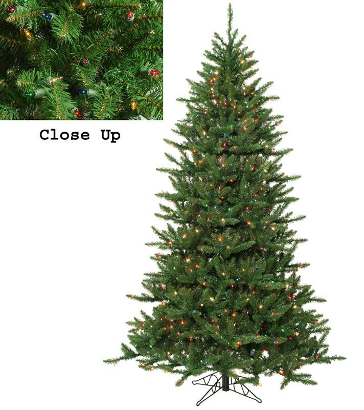 12' Pre-Lit Frasier Fir Artificial Christmas Tree & Rolling Stand - Multi Lights