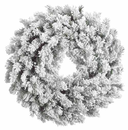 30" Blackmore Snow Pine Heavily Flocked Artificial Christmas Wreath - Unlit