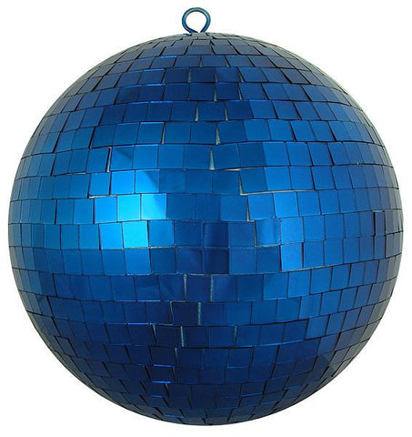 Huge Ocean Blue Mirrored Glass Disco Ball Christmas Ornament 12" (300mm)