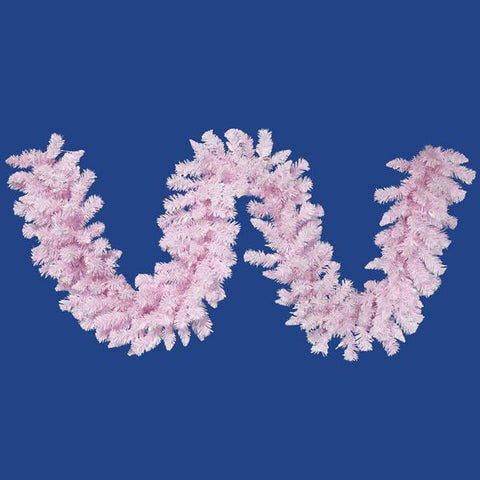 9' x 14" Flocked Cupcake Pink Artificial Christmas Garland - Unlit