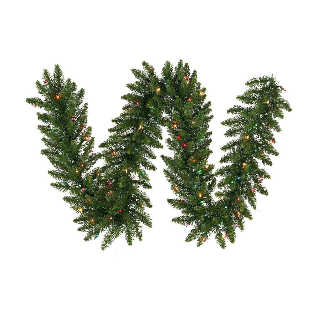 9' x 16" Pre-Lit Camdon Fir Artificial Christmas Garland - Multi LED Lights