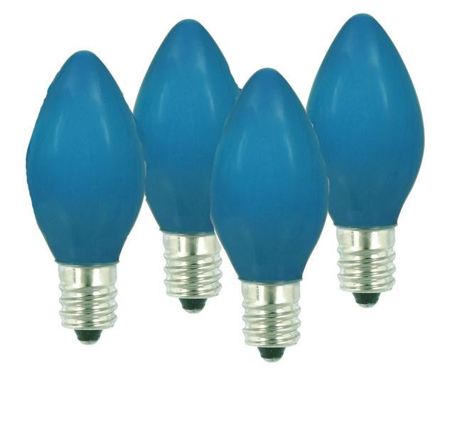 Club Pack of 96 Opaque Blue C9 Energy Saving Replacement 3.5W Light Bulbs