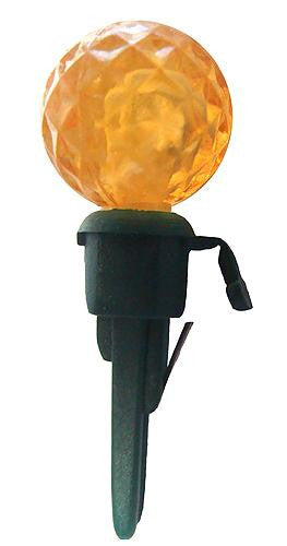 Pack of 12 Orange Faceted LED G12 Berry Replacement Christmas Light Bulbs