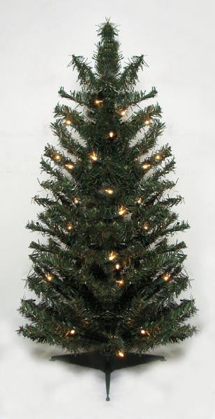 2' Pre-Lit Canadian Pine Artificial Christmas Tree - Clear Lights