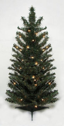 2' Pre-Lit Canadian Pine Artificial Christmas Tree - Clear Lights