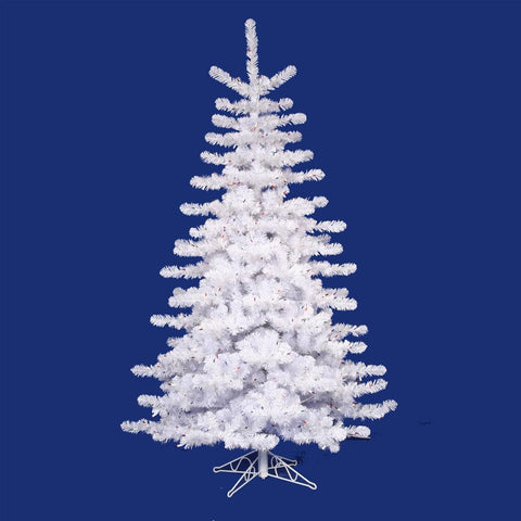 9' Pre-lit Crystal White Artificial Christmas Tree - Clear Lights