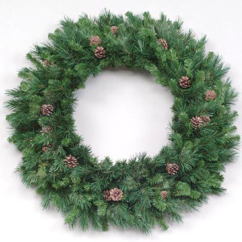 8' Cheyenne Pine with Cones Artificial Commercial Christmas Wreath - Unlit