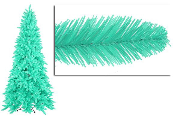 9' Pre-Lit Slim Seafoam Green Ashley Spruce Christmas Tree -Clear & Green Lights