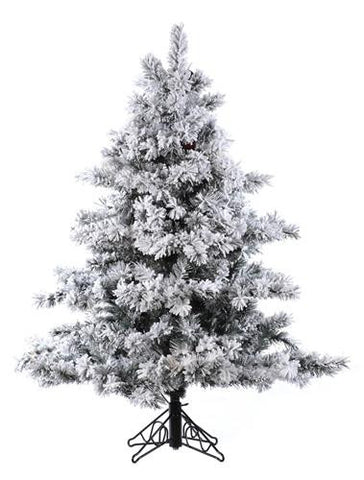 4.5' Flocked Alaskan Artificial Christmas Tree - Unlit