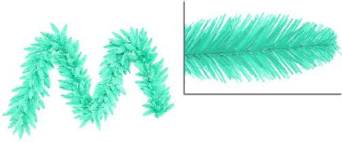 9' x 14" Pre-Lit Seafoam Ashley Spruce Christmas Garland - Clear & Green Lights