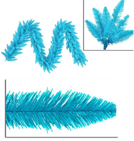 9' x 14" Pre-Lit Sky Blue Ashley Spruce Christmas Garland - Clear & Blue Lights