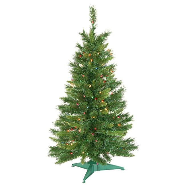 3.5' Pre-Lit Imperial Pine Artificial Christmas Tree - Multi Dura Lights