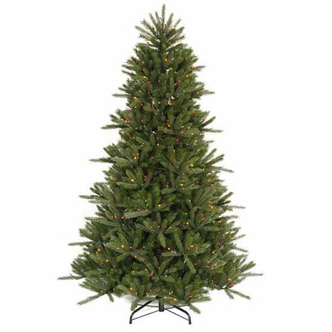 7.5' Pre-Lit Vermont Fir Instant Shape Artificial Christmas Tree - Multi Lights