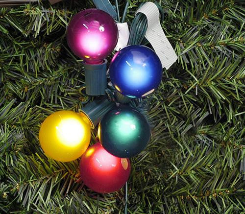 Pack of 10 Multi-Color Satin G50 Globe Replacement Christmas Light Bulbs for C9 Sockets