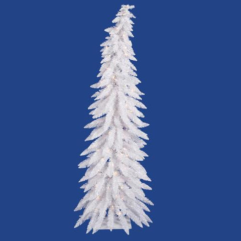 5' Pre-Lit Whimsical White Spruce Artificial Christmas Tree - Clear Lights