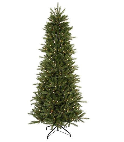 4.5' Pre-Lit Slim Vermont Fir Instant Shape Artificial Christmas Tree - Clear