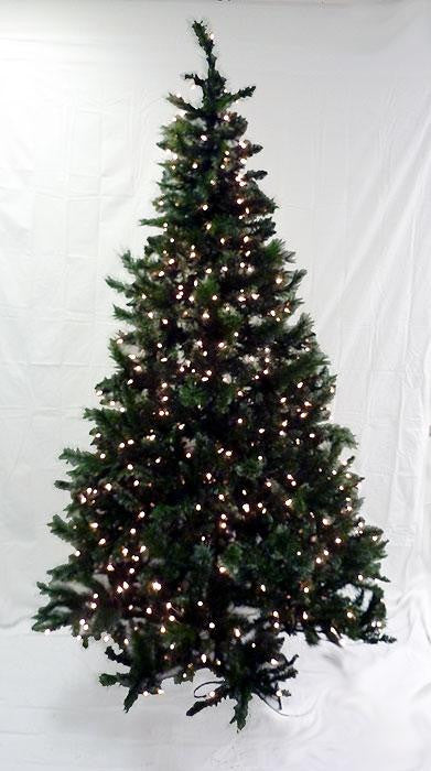 6.5' Pre-Lit Frosted Mixed Green Pine Artificial Christmas Tree - Clear Lights