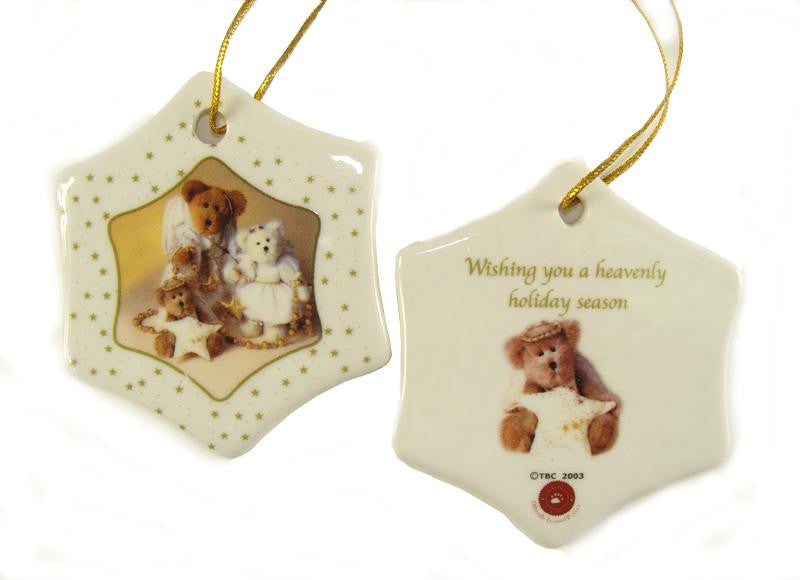 Club Pack of 192 Porcelain Boyds Holiday Bears Christmas Ornaments 3"