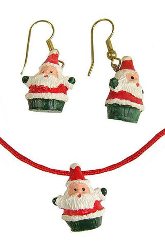 Club Pack of 288 Jolly Santa Claus Christmas Necklace And Earring Sets