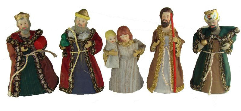 Club Pack of 120 Holy Family & Wise Men Christmas Nativity Figurines