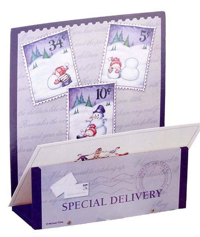 Club Pack of 72 Wooden Special Delivery Snowman Christmas Card Holders