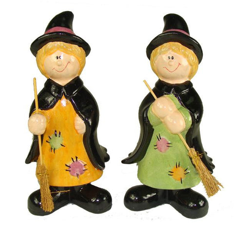 Club Pack of 36 Friendly Halloween Witch Table Top Figurines 8"